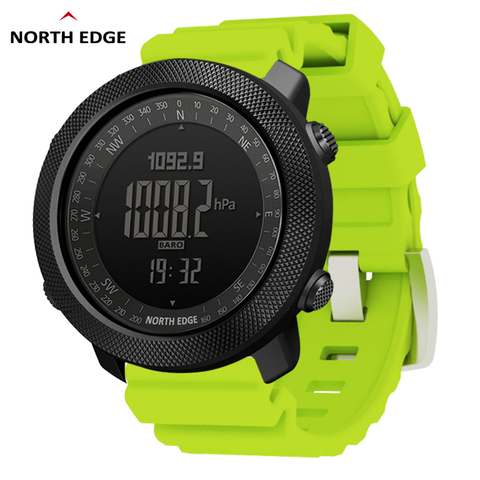 NORTH EDGE altímetro barómetro brújula hombres relojes digitales deportes Running reloj escalada senderismo relojes de pulsera impermeable 50M ► Foto 1/6