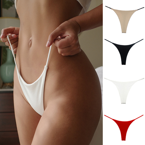 Bragas deportivas Sexy para mujer, ropa interior sin costuras, Tanga, tentación, de cintura alta, bragas de algodón, Tanga ► Foto 1/6