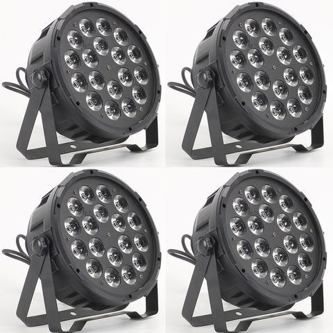 4 unids/lote LED SlimPar 18x12W RGBW Luz de lavado etapa profesional par luz para el uso de disco baile KTV parte ► Foto 1/6