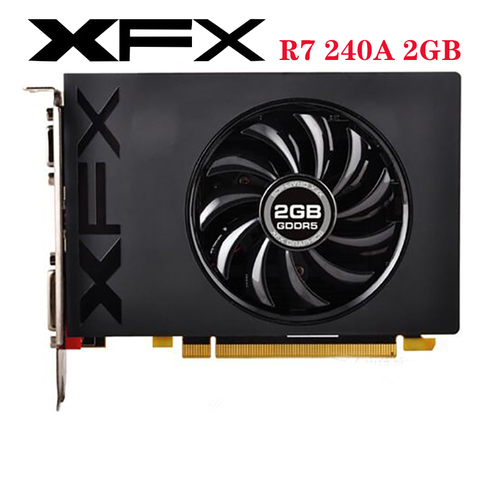 Tarjetas de Video usadas XFX Radeon R7 240A 2GB GPU para AMD Radeon R7240A GDDR5 128bit, tarjetas gráficas de escritorio ► Foto 1/6