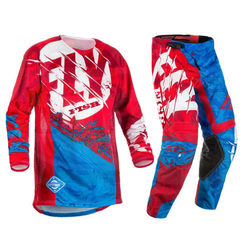 Camiseta de Motocross para hombre traje de carreras, combo de Moto, traje de equitación, Enduro, todoterreno, Dirt Bike DH MX Gear Set ► Foto 1/6