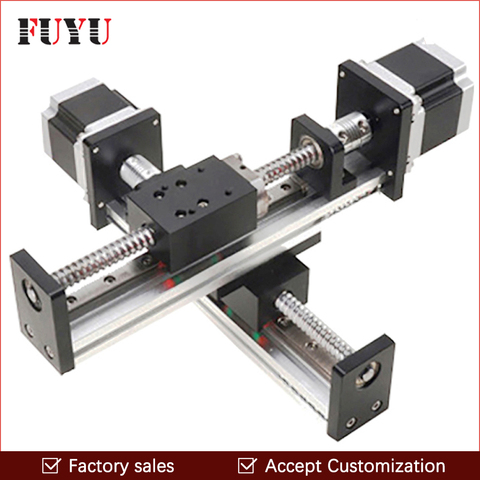 Barra para brazo robótico, tornillo de bola, guía de carril lineal corredera de mesa, actuador para cnc 300*300mm, piezas de módulo de movimiento XY, kits de enrutador motorizado ► Foto 1/6