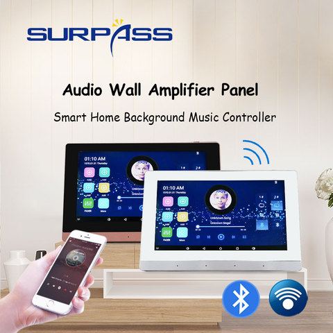 Amplificador de pantalla táctil para el hogar, dispositivo de Audio inteligente de 7 pulgadas, con Bluetooth, WIFI, sonido estéreo, música, aplicación de Google Play y YouTube ► Foto 1/6