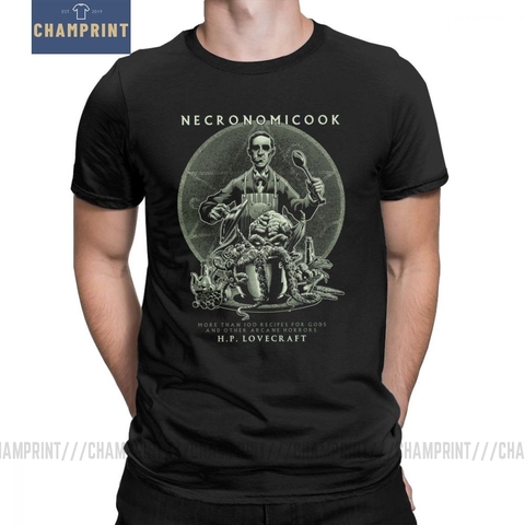 Hombres Necronomicook Call Of Cthulhu camisetas Lovecraft Arkham Arcane Horror único cuello redondo 100% camisetas de algodón para adultos camiseta ► Foto 1/6