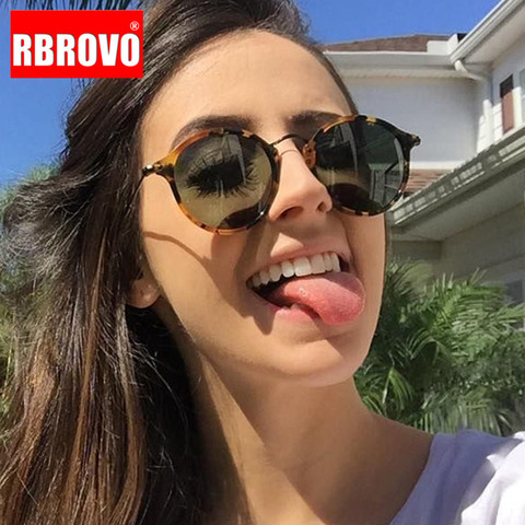 RBROVO-gafas De Sol redondas para mujer y hombre, anteojos De Sol femeninos De diseño, De alta calidad, Estilo Vintage, 2022 ► Foto 1/6