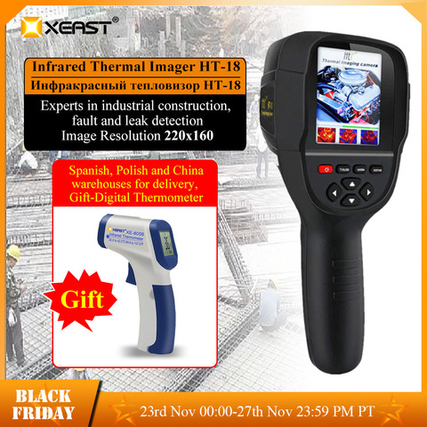 Detector de cámara térmica de mano, Detector de temperatura infrarroja con almacenamiento, compatible con Seek/FLIR Therma, HT-18, el más vendido, 2022 ► Foto 1/5