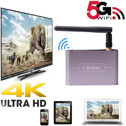 4K 5G 1080P HDTV compatible con HDMI VGA de 3,5 MM de Audio Wifi inalámbrico adaptador de pantalla espejo IOS Android teléfono proyector de la TV ► Foto 1/6