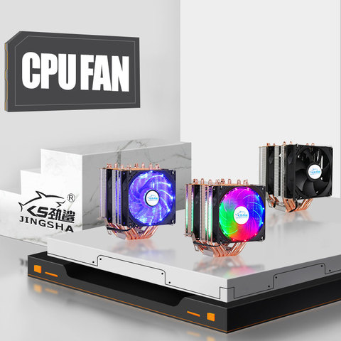 De alto rendimiento 6 calor-tubos dual-torre de enfriamiento de 9cm RGB apoyo de fans 1 ventilador 2fans y 3 fans 3PIN ventilador de CPU para Intel y AMD ► Foto 1/6