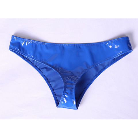 S-XXL de talla grande de Wetlook para mujer, Tanga de PVC brillante, Sexy, lencería ► Foto 1/6