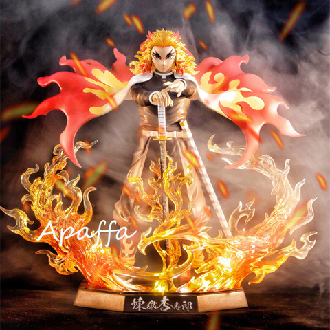 20cm demonio asesino Rengoku Kyoujurou de acción | PVC figuras de acción juguetes GK Anime Kimetsu No Yaiba juguete de figurita de PVC ► Foto 1/5