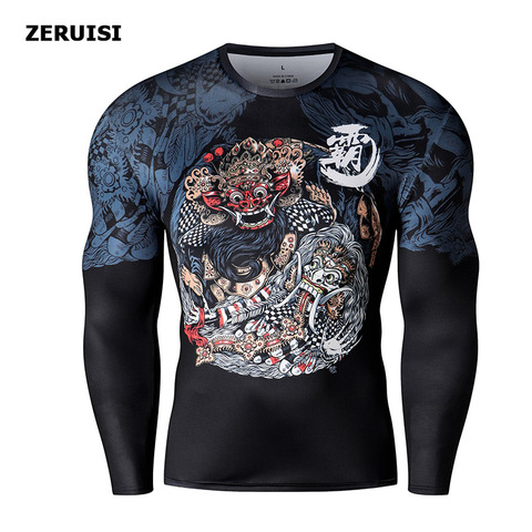 3D impreso Harajuku Fitness Tops camiseta camisas de compresión de los hombres moda deportiva japonés Hombre Ropa superior ► Foto 1/6