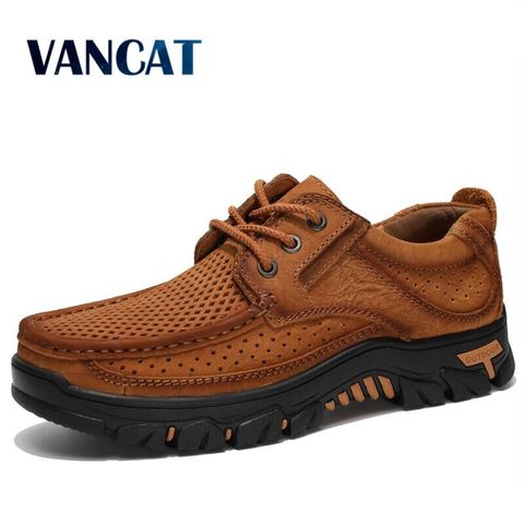 ¡Novedad de 2022! Mocasines de verano para hombre, zapatos casuales de cuero genuino para hombre, zapatos de conducción de cuero de vaca para exteriores, zapatos náuticos talla 38-48 ► Foto 1/6