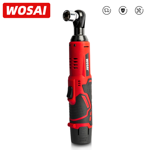 WOSAI-llave eléctrica inalámbrica de 45NM, juego de llaves de trinquete de 12V y 3/8, destornillador de taladro angular, herramienta de reparación de automóviles ► Foto 1/6