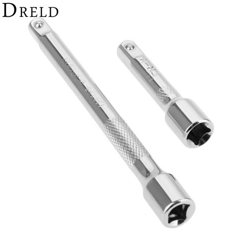 DRELD 1 unid 50mm 100mm barra de extensión larga 1/4 Drive Ratchet Socket Extender mano Ajuste toma de extensión unidad herramienta de mano ► Foto 1/6