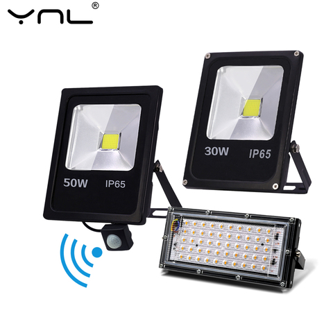 Reflector LED con Sensor de movimiento, 220V, 50W, 30W, 10W, iluminación exterior, resistente al agua, IP65 ► Foto 1/6