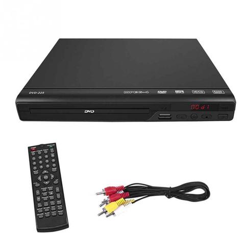 Reproductor de DVD con discos de CD HD 1080P, Compatible con entretenimiento, música, vídeo, películas, Audio de TV, AV, USB, mando a distancia, enchufe para UE, EE. UU., Reino Unido ► Foto 1/6