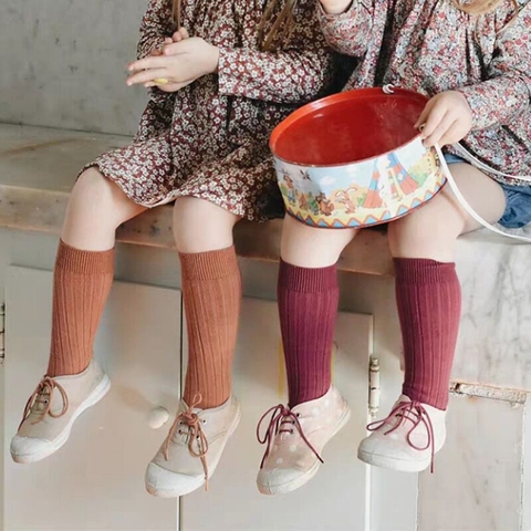 Calcetines largos de estilo español para niños, calcetín escolar, a rayas, hasta la rodilla ► Foto 1/6