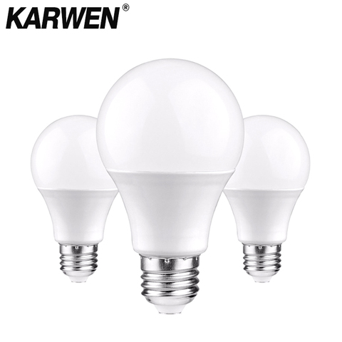 KARWEN Bombillas LED para lámpara E27 E14 bombilla de luz de 220V-240V inteligente IC 3W 6W 9W 12W 15W 18W 20W de alto brillo de la lámpara LED Bombillas ► Foto 1/6