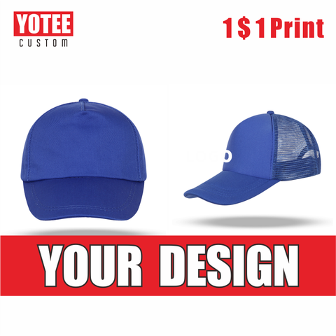 YOTEE-gorra de béisbol de malla con LOGO personalizado, gorra de béisbol de malla con LOGO personalizado ► Foto 1/6