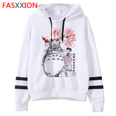 Sudadera con capucha de Totoro Kawaii para mujer, Studio Ghibli de dibujos animados Harajuku Miyazaki Hayao de los 90, capucha estampada Ullzang ► Foto 1/6