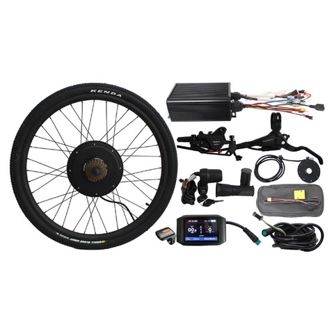 Kit de conversión de rueda trasera de bicicleta eléctrica, sin motor, 48V, 1500W, sistema de controlador de onda sinusoidal programable, Hub de 135mm ► Foto 1/6