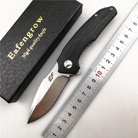 Eafengrow-cuchillo de bolsillo plegable EF80, mango G10, hoja 9CR18MOV para exteriores/Camping/caza/cuchillo, utilidad/supervivencia/EDC/jardín/cuchillo ► Foto 1/6