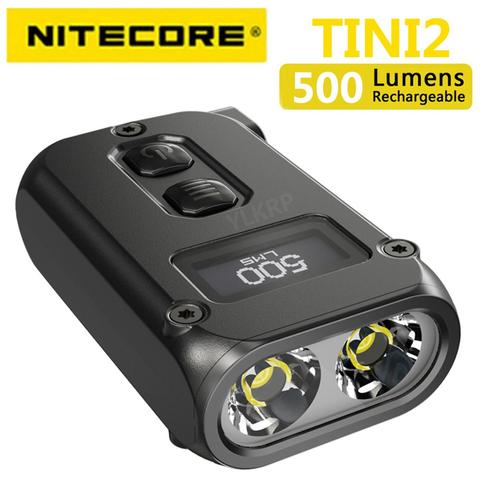 NITECORE-luz inteligente de doble núcleo, tecnología de sueño APC, modo de reposo Larga, con carga USB tipo C, 500 lúmenes, OLED ► Foto 1/6