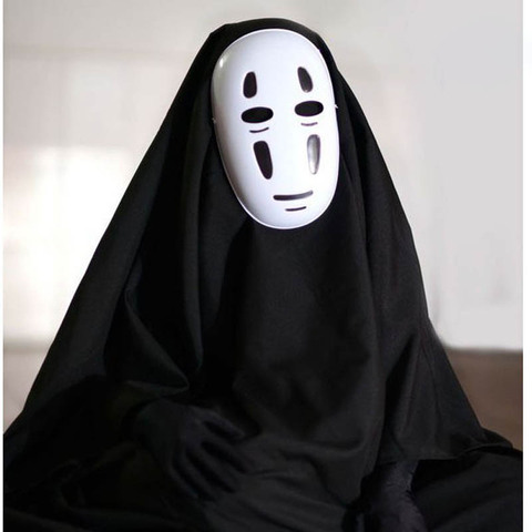 Disfraz de Cosplay para hombre sin rostro, máscara con guantes para Halloween, disfraz de Anime Miyazaki Hayao, capa sin cara ► Foto 1/6
