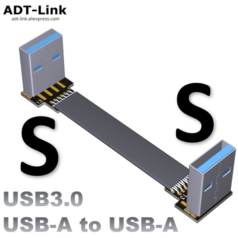 Adaptador FPV USB 3,0 tipo A de 90 grados, 5cm-100cm, cinta FPC, Cable USB plano, 20 pines para multicóptero, fotografía aérea ► Foto 1/6