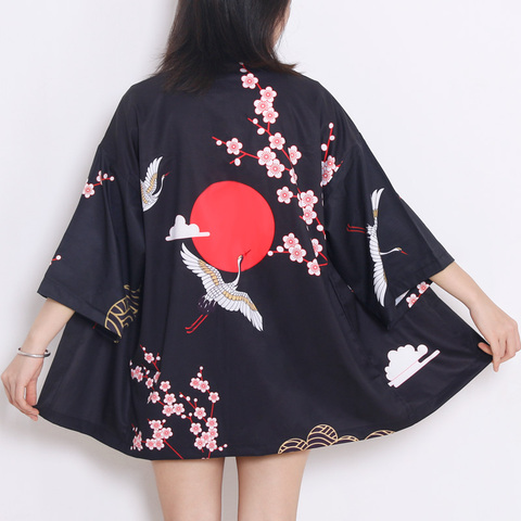 Kimono de estilo japonés para hombres y mujeres, ropa de calle con cárdigan japonés Harajuku, bata de Anime tradicional, para el verano, 2022 ► Foto 1/6