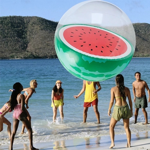 Pelota inflable 3D para exteriores, pelota de PVC para playa, Globos de agua, bolas de frutas, juego de verano, juguetes de natación ► Foto 1/6