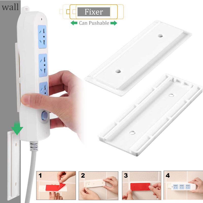 Soporte de cable de enchufe autoadhesivo Soporte de tira de alimentación -  Enchufe de pared extraíble