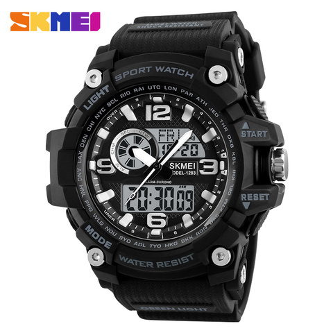 Relojes deportivos SKMEI New S Shock para hombre reloj Digital de cuarzo con esfera grande para hombre de marca de lujo LED militar impermeable para hombre relojes ► Foto 1/6