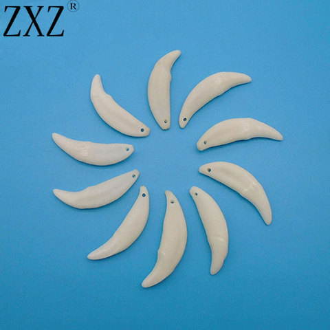 ZXZ 5 piezas Tibet Wolf Teeth colgante con forma de diente para collar fabricación de joyas ► Foto 1/4