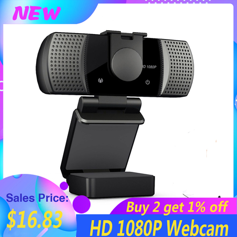 Webcam Full hd de 1080p con USB, gran angular, USB 2,0, sin unidad, con micrófono, para portátil, Conferencia de Teching en línea, transmisión en vivo ► Foto 1/6