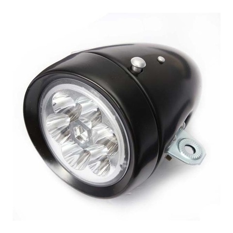 Faro delantero para bicicleta de montaña, luz LED Retro de 6 leds, resistente al agua, soporte para linterna de carretera, accesorios para ciclismo ► Foto 1/6