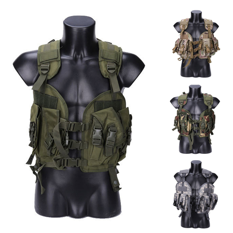 Seal-chaleco táctico de camuflaje para hombre, chaleco de combate militar para caza, juego de guerra, Airsoft, para deportes al aire libre, con bolsa de agua ► Foto 1/6