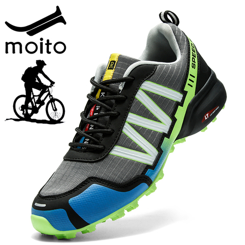 MTB-zapatos de ciclismo para hombre, zapatillas de moto de tela Oxford impermeables para ciclismo al aire libre, senderismo, Invierno ► Foto 1/6