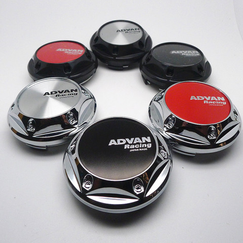 Tapa central de rueda de carreras ADVAN, insignia de estilo de coche, Logo, cubierta de 45mm, pegatinas, accesorios, 68mm, 4 Uds. ► Foto 1/6