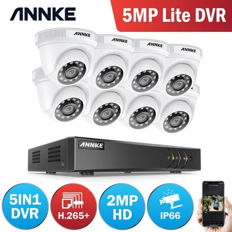 ANNKE 1080P 8CH casa Sistema de Video seguridad Lite H.264 + 5in1 1080N DVR 4X8X1080 cámara CCTV a prueba de intemperie inteligente IR Domo ► Foto 1/6