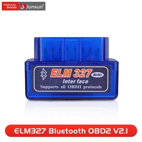 Escáner automático mini ELM327 Bluetooth OBD2 V2.1, adaptador, herramienta de diagnóstico para coche, herramienta de escaneo para DVD Junsun ► Foto 1/1