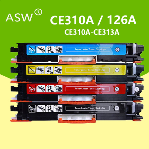 4 Uds CE310 CE310A -313A 126A 126 Compatible cartucho de tóner de Color para HP LaserJet Pro CP1025 M275 100 Color MFP M175a M175nw ► Foto 1/6