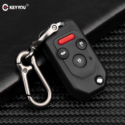 KEYYOU 2/2 + 1/3/3 + 1/botones plegable, abatible carcasa de llave a distancia de coche caso de la cubierta para Honda CRV de llave para Civic información Ridgeline ► Foto 1/6