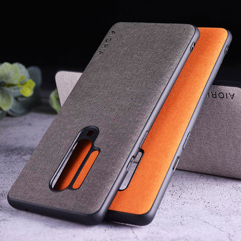 Funda textil para Oneplus 8 Pro, 7, 7T, 6, 6T, TPU suave, PC duro y piel textil, fundas de material 3 en 1 para Oneplus 8 ► Foto 1/6