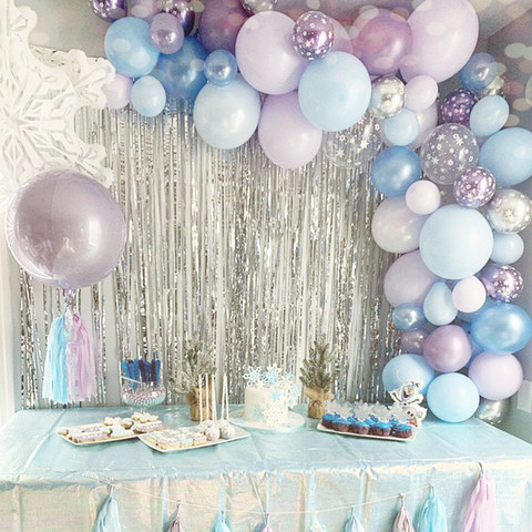 Decoración de fiesta de princesa de hielo, globos de aluminio de copos de nieve de Navidad, Bola de aire, globo de cumpleaños, decoración de boda de invierno, fiesta DIY ► Foto 1/6