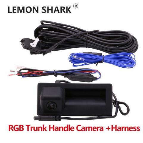 LEMON SHARK-cámara de visión trasera para coche, videocámara de marcha atrás RVC con mango de maletero para VW Jetta MK5 5 MK6 VI Tiguan Passat B7 RNS510 RNS315 RCD510 ► Foto 1/6