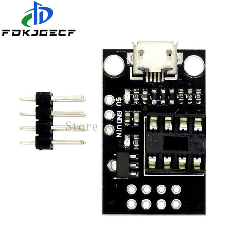 Placa de desarrollo ATTINY enchufable, para ATtiny13A/ATtiny25/ATtiny45/ATtiny85, Editor de programación, conector de alimentación Micro Usb ► Foto 1/3