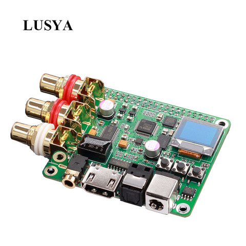 Lusya-placa decodificadora de Audio Raspberry Pi DAC compatible con fibra Coaxial I2S, Salida para Raspberry Pi 3B 3B + 4B T0522 ► Foto 1/5