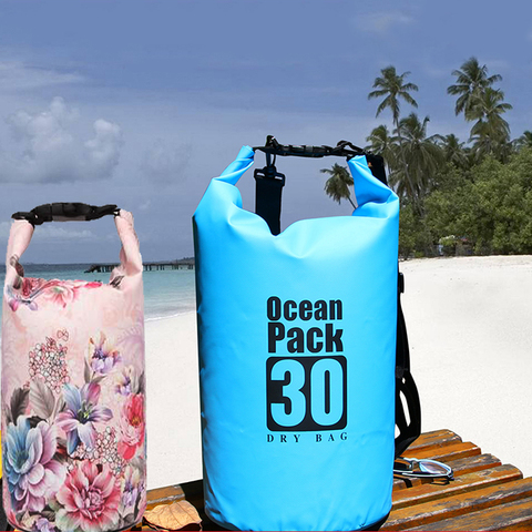 PVC 5L 10L 20L bolsa de almacenamiento de compresión de buceo al aire libre bolsa seca impermeable para hombre mujer natación Rafting Kayak ► Foto 1/6