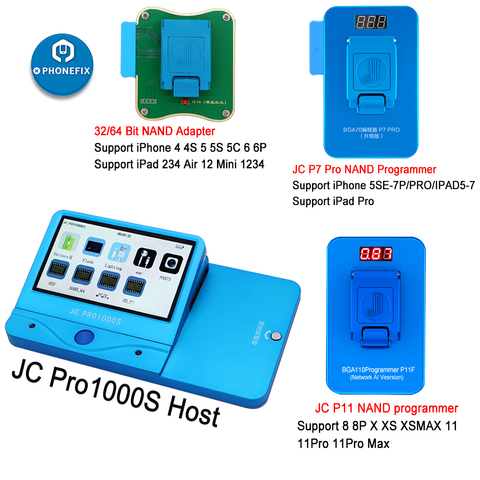 JC Pro1000S JC P11 JC P7 Pro NAND programador HDD escribir Error herramienta de reparación para el iPhone 11 Pro X XR XS Max 8 8P 7 P todos los iPad ► Foto 1/6